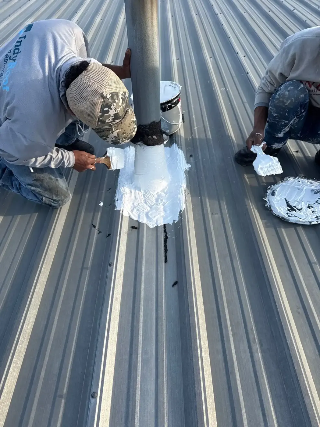 Flashing and seam work in Rossville