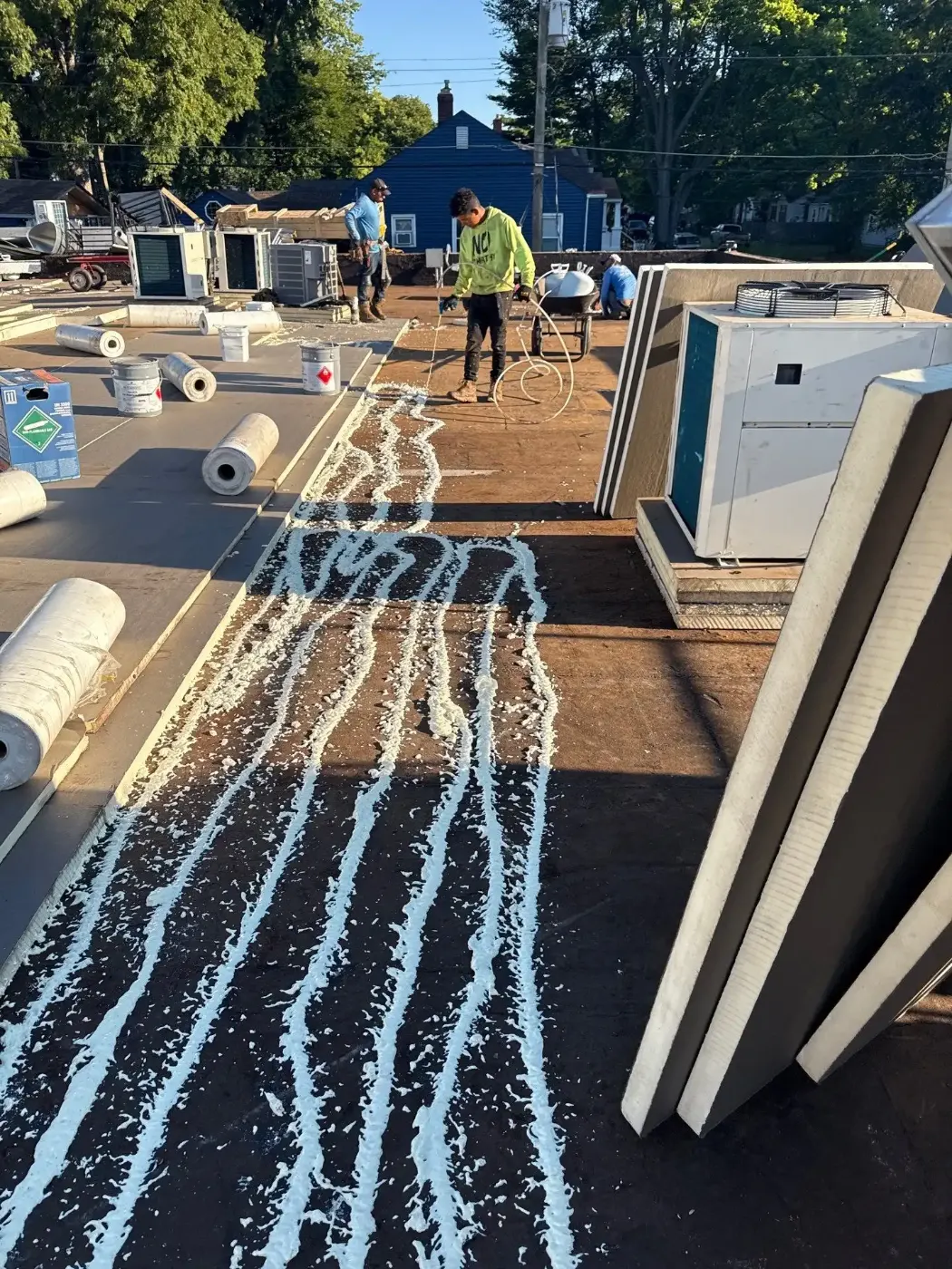 Commercial roof inspection documented in Rossville