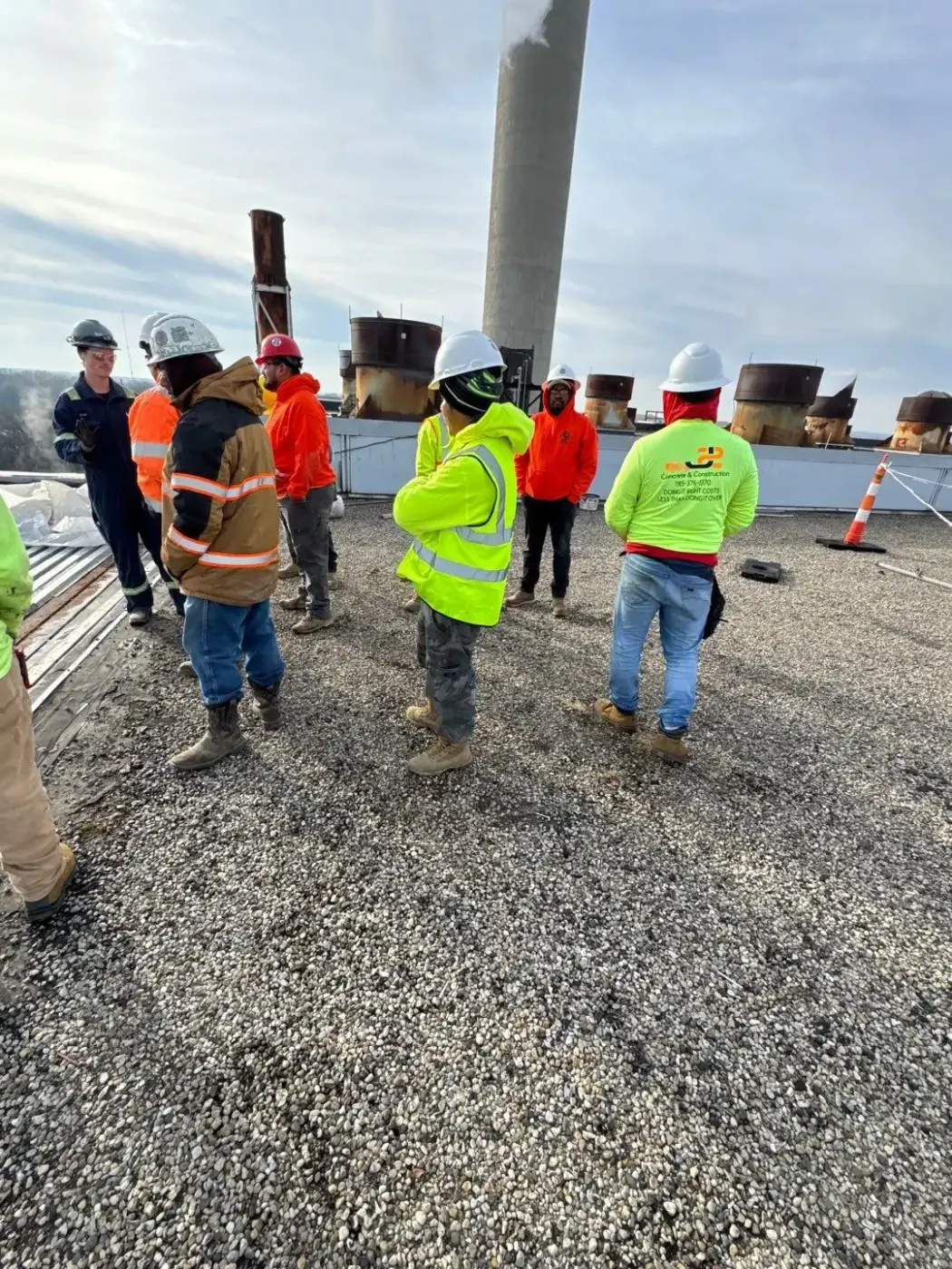 Commercial roof inspection documented in Rossville